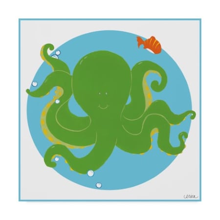 June Erica Vess 'Olga The Octopus' Canvas Art,14x14
